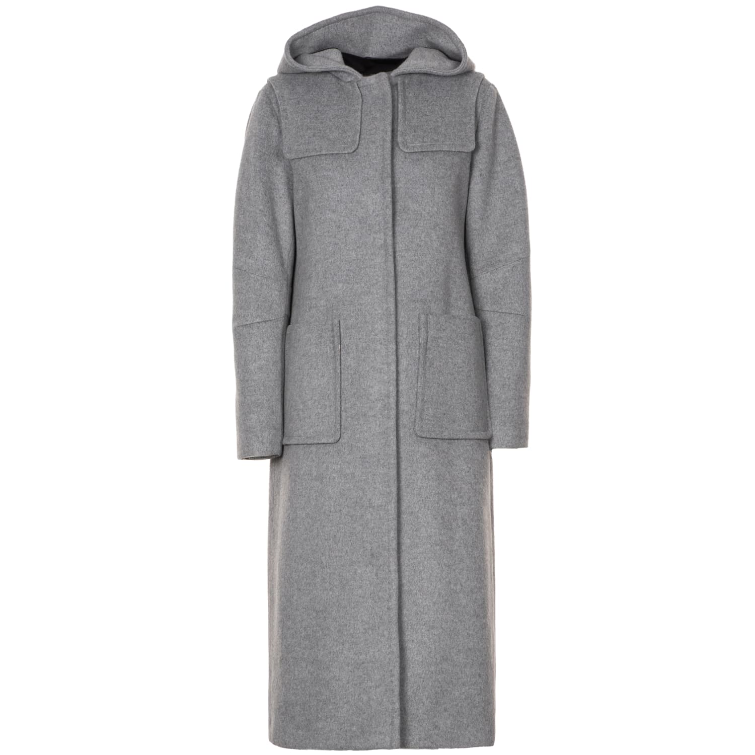 Cashmere hooded coat