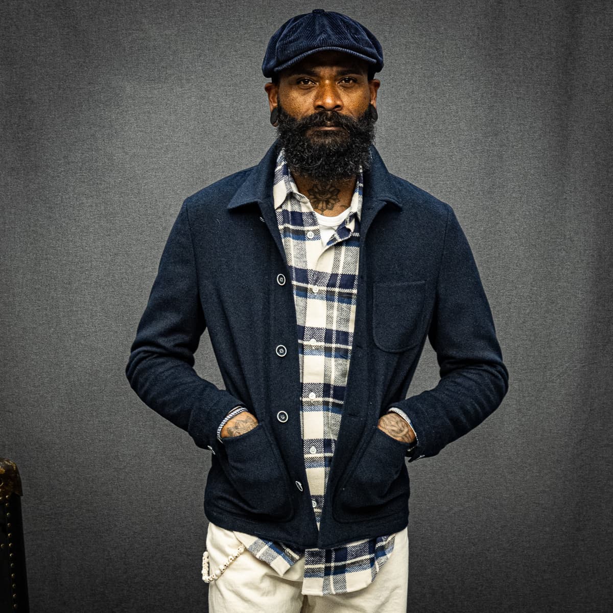 Overshirt Wool Dark Blue