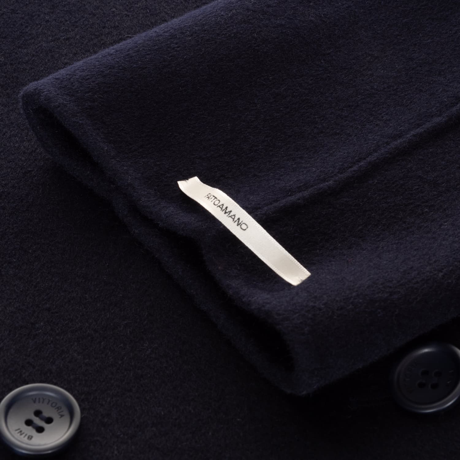 Wool Pea Coat Dark Blue