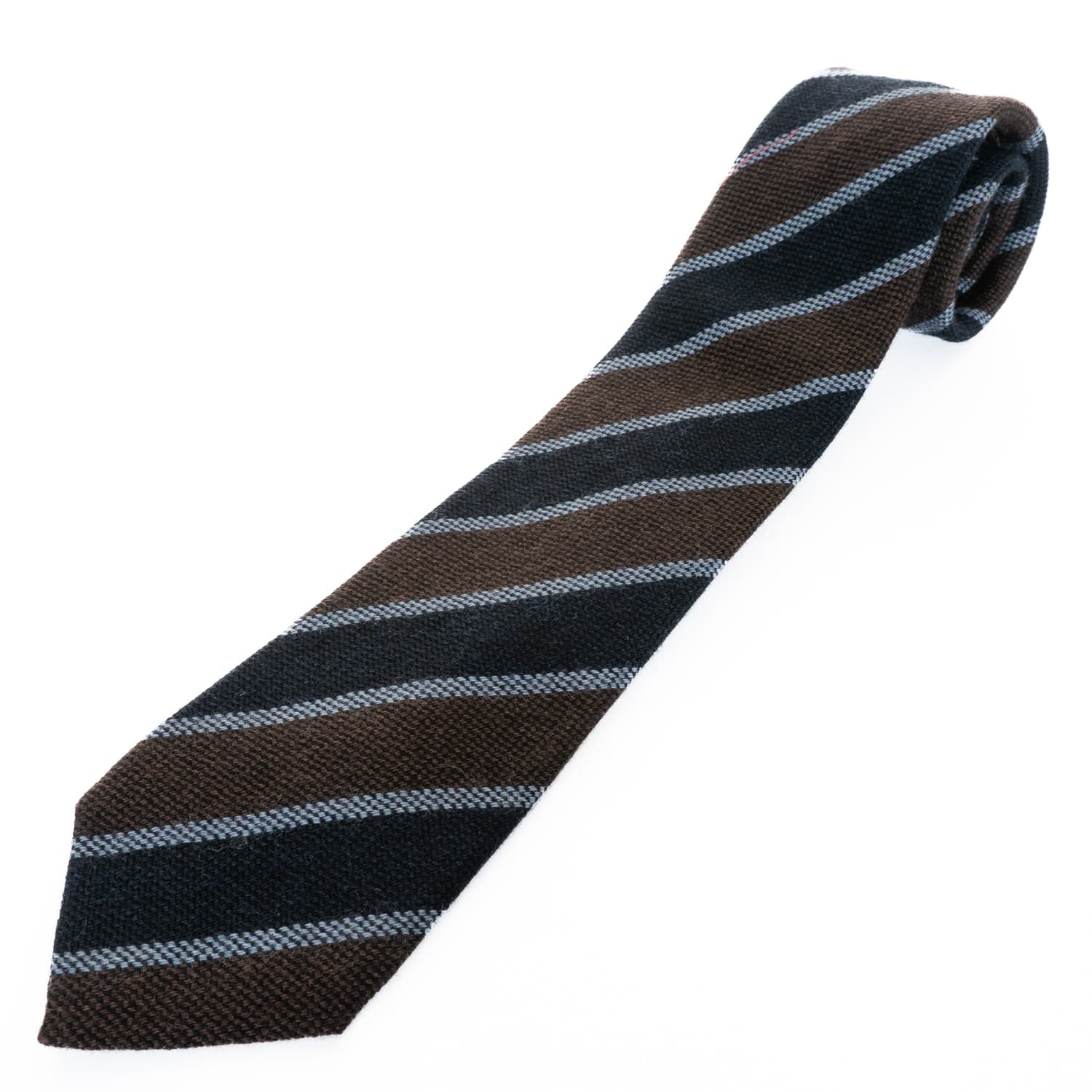 Wool Tie with Block Stripes