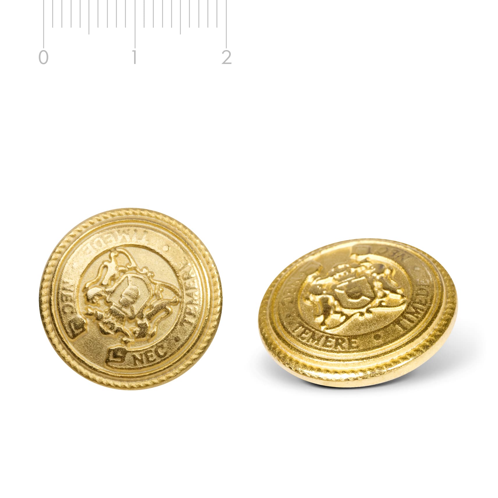 Gold metal button with coat of arms, M24