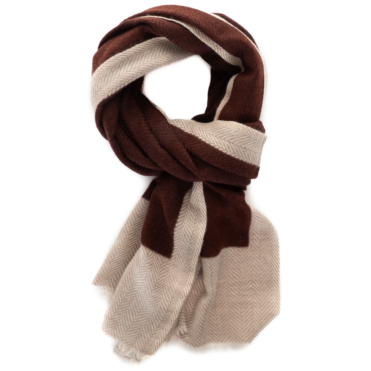 Scarf brown herringbone Scarf brown herringbone