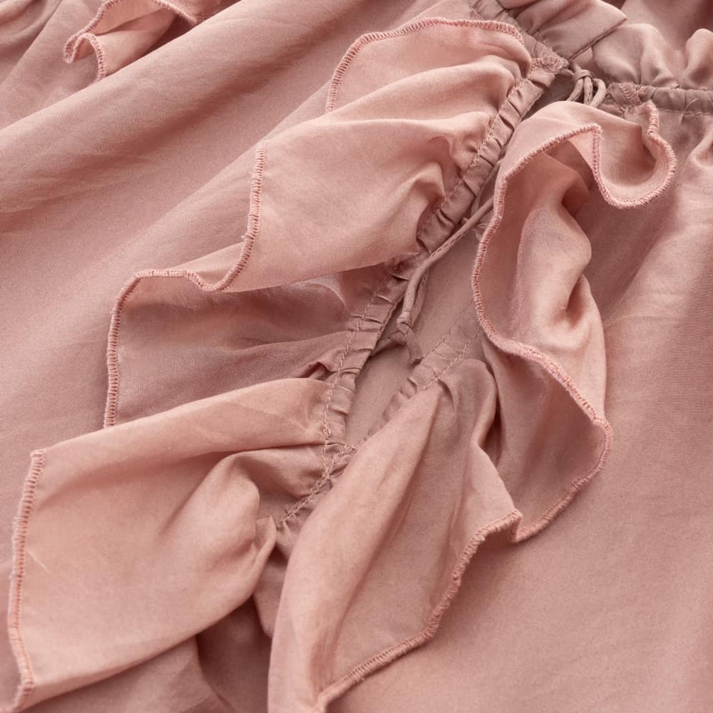 Silken Ruffle Blouse Ferunas in Dusty Rose