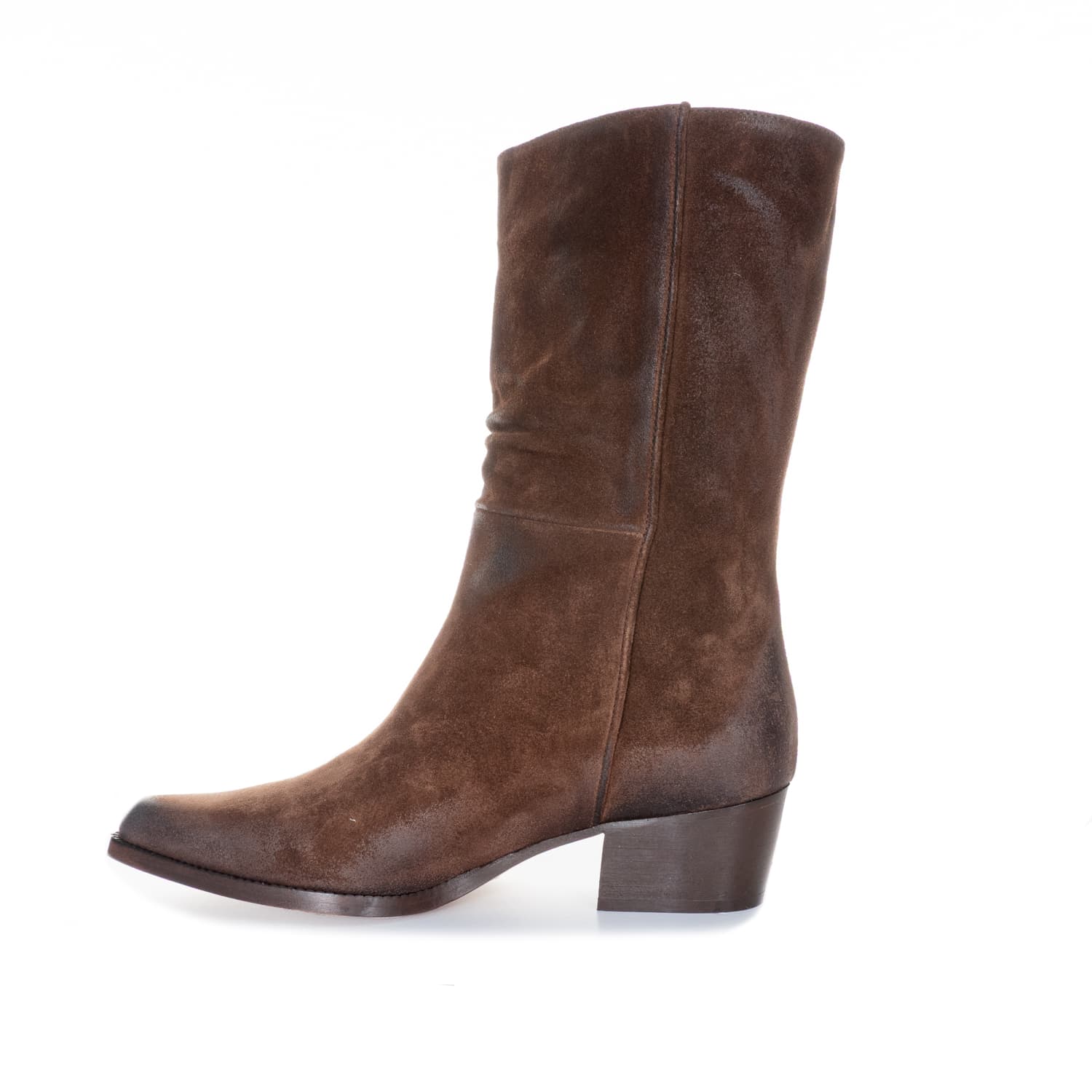 Suede Leather Boots Brown