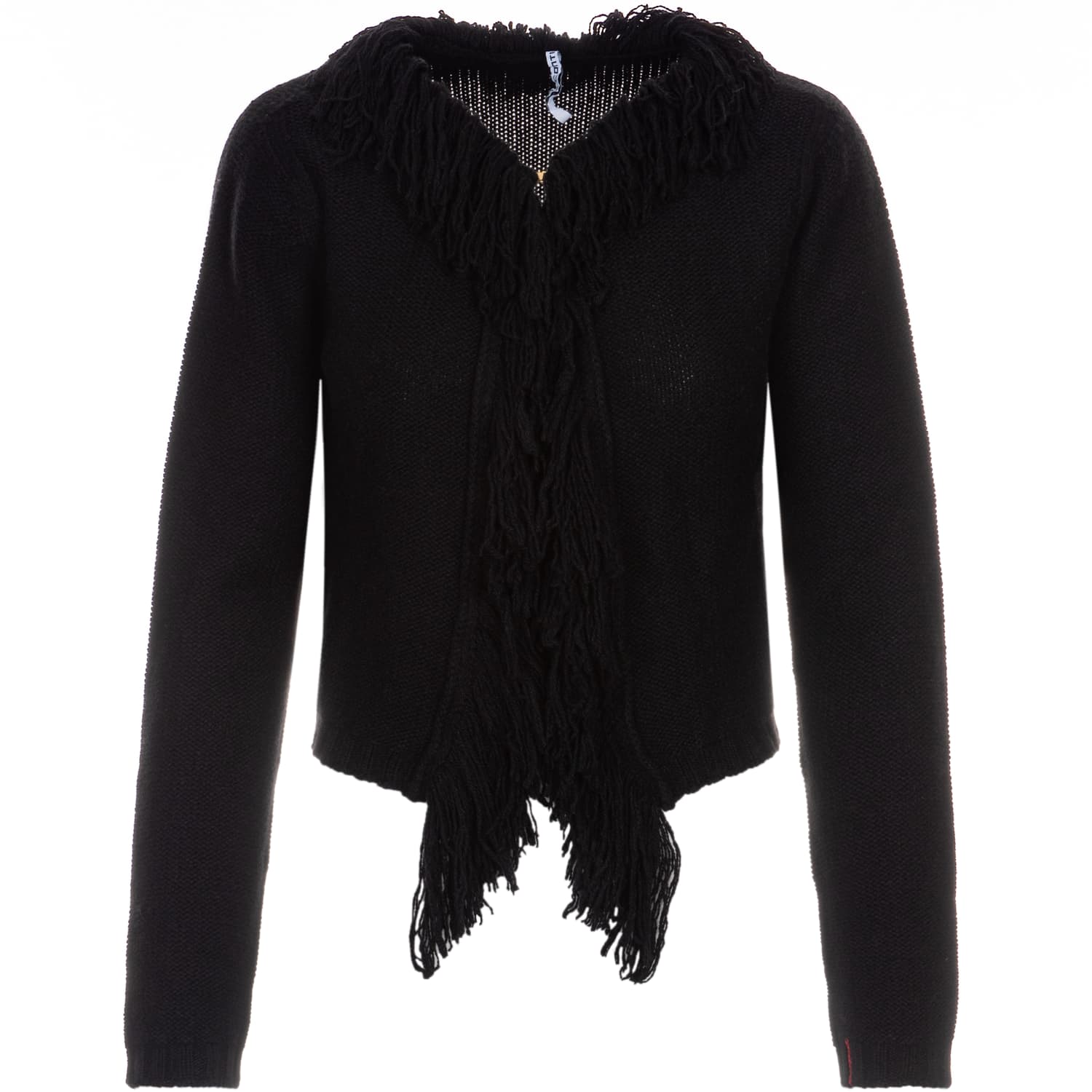 Cardigan fringed cashmere-silk