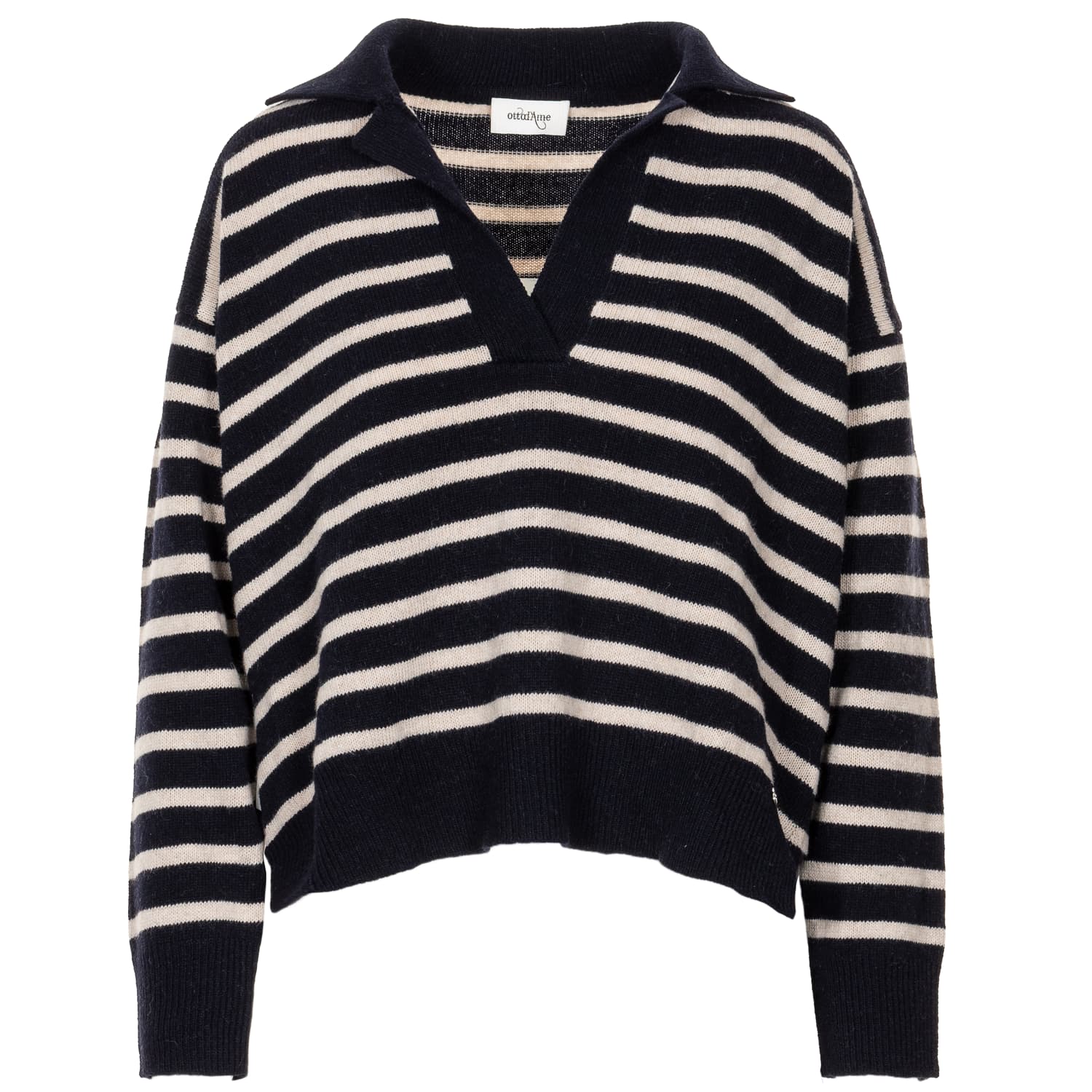 Striped Polo Sweater