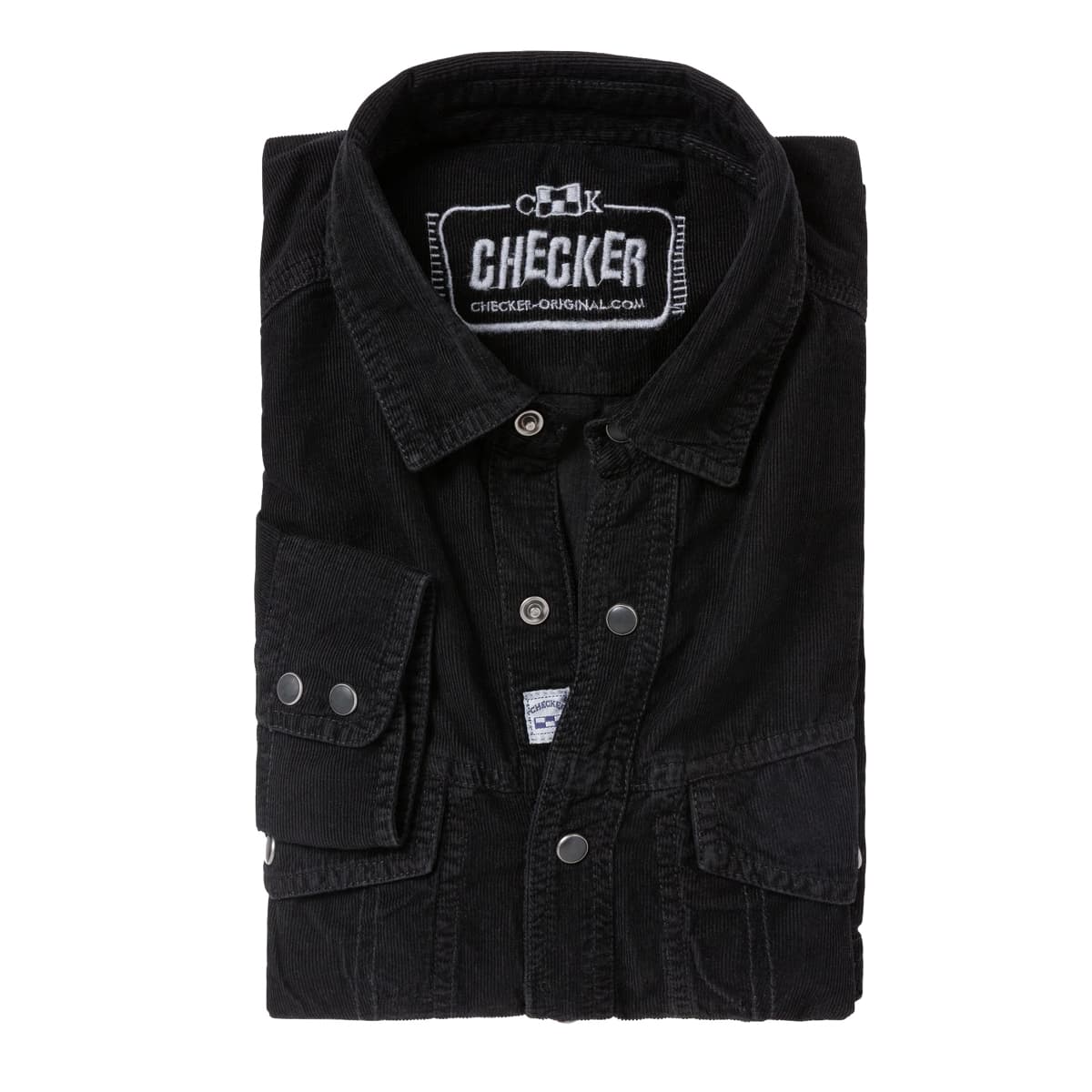 Corduroy Shirt Dynasty Black Checker-original-Cordhemd-black-pichi-1