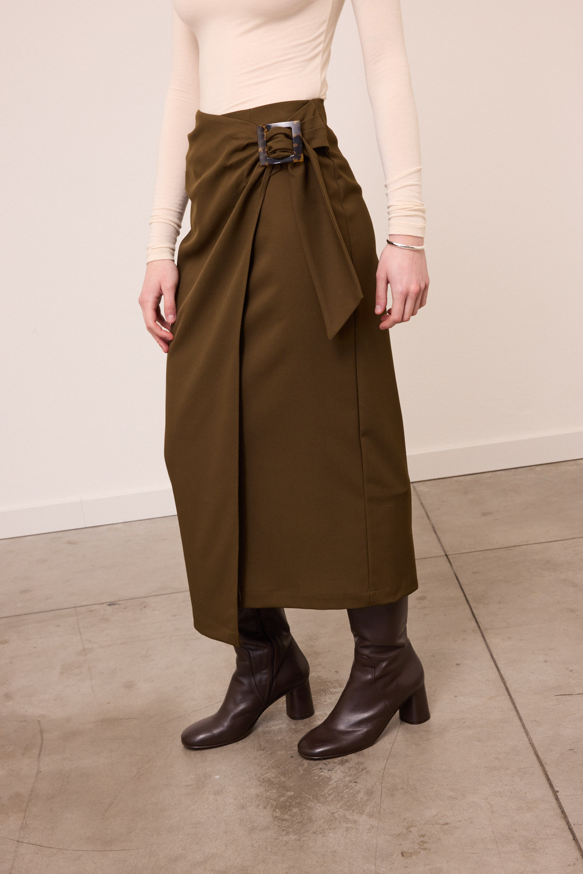 Draped Wrap Skirt