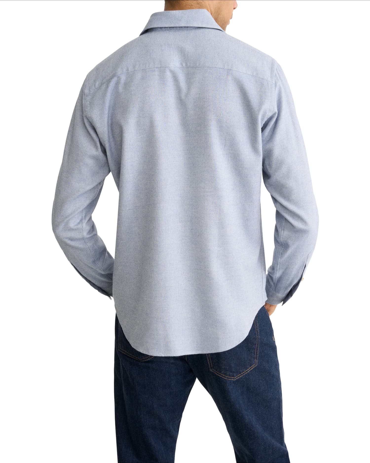 Solid Flannel Shirt Causal Fit