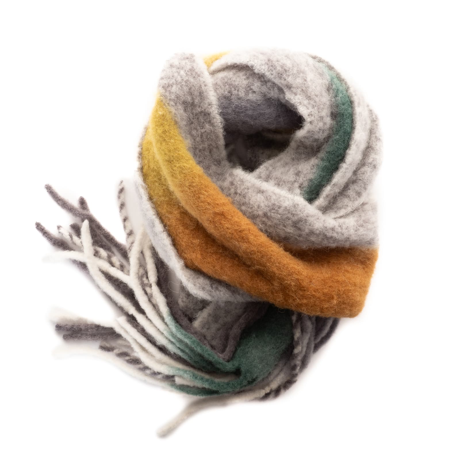 Alpaca Wool Scarf Olive-khaki