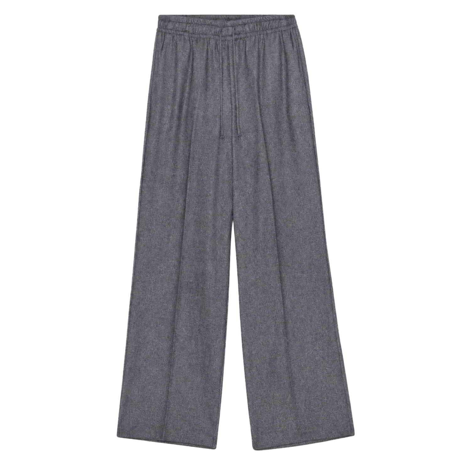 Wide Leg Trousers Grey Melange