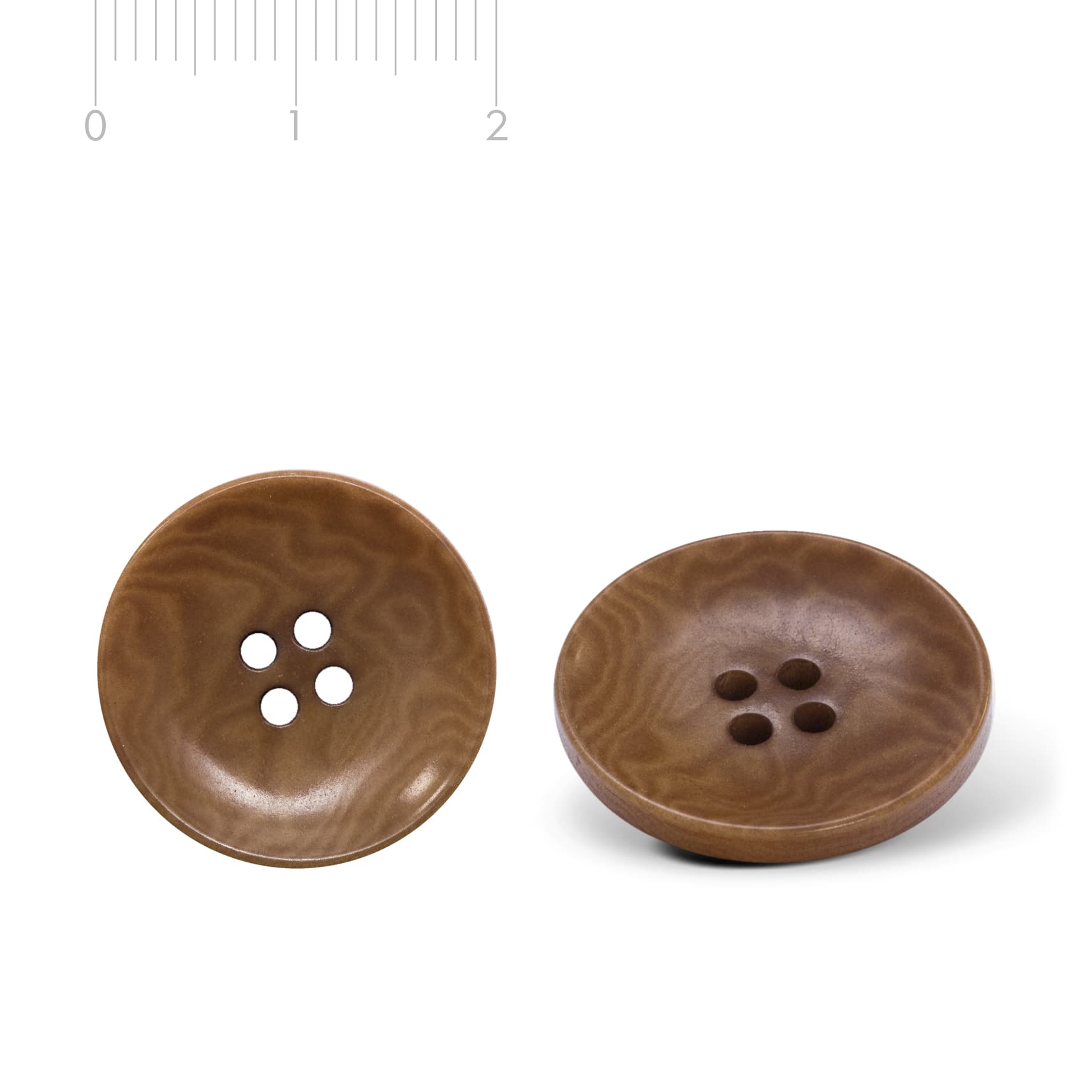 Corozo button, cognac, C44