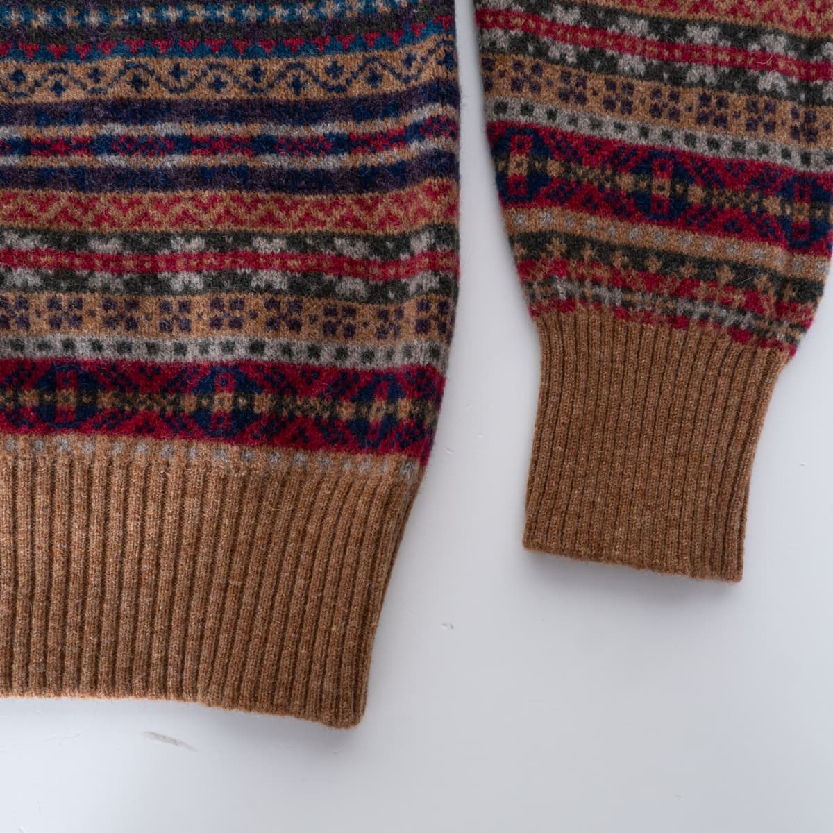 Lambswool Fairisle Sweater Red