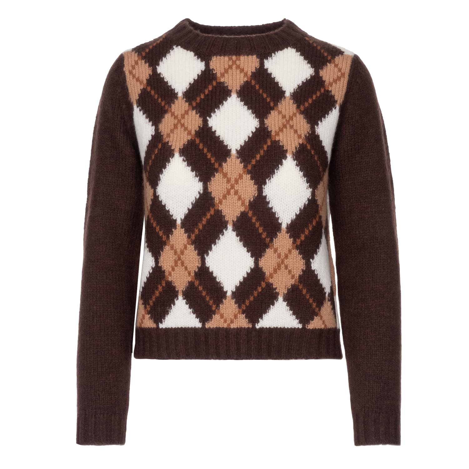 Wool-Cashmere Sweater Argyle