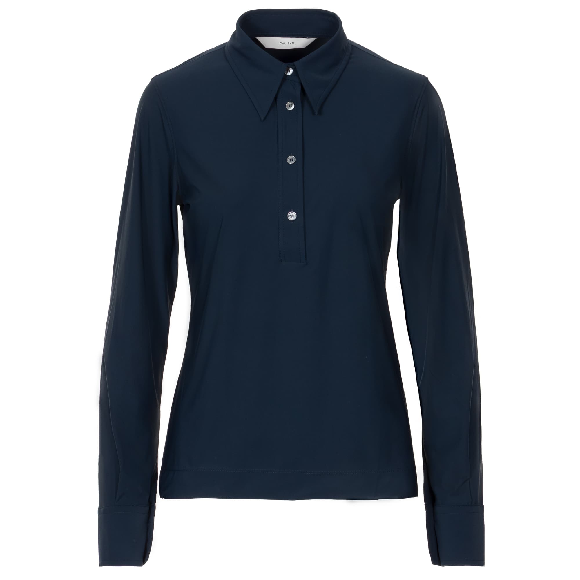 Stretch Jersey Polo Blouse
