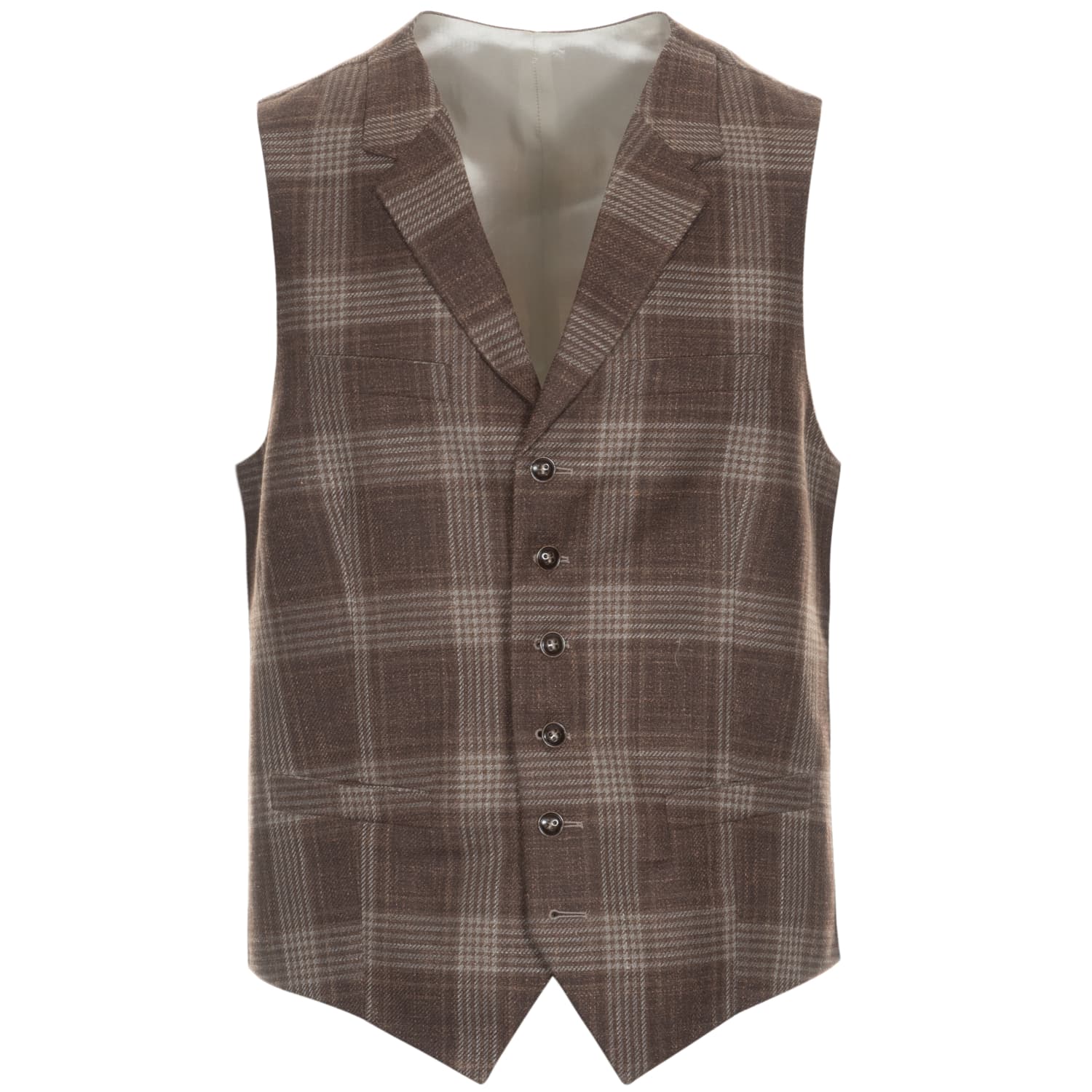 Waistcoat Model 88 Beige Checkered