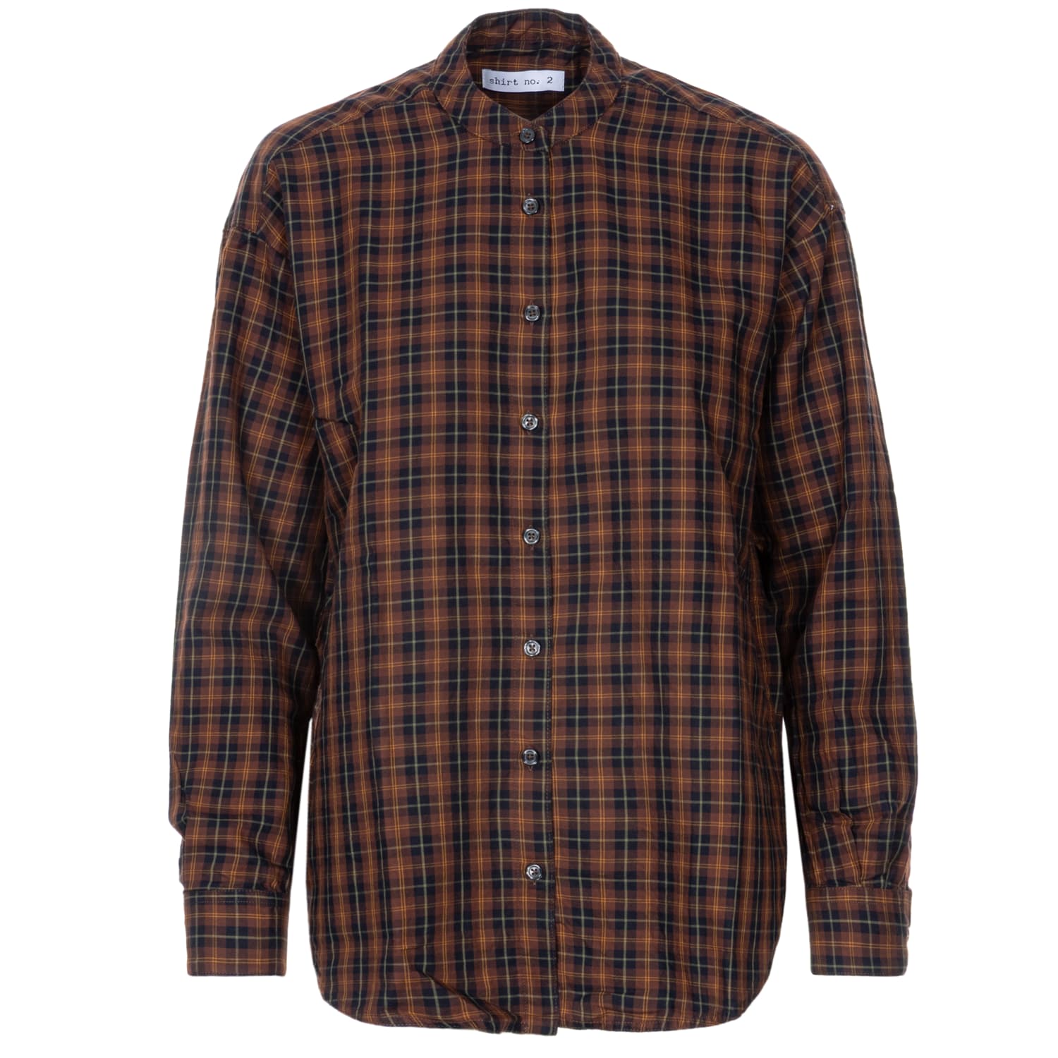 Cotton Blouse Grizzly with Stand Collar