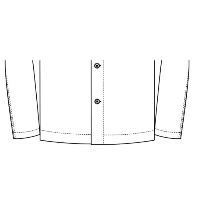 Fabric back with a fastening without a slit