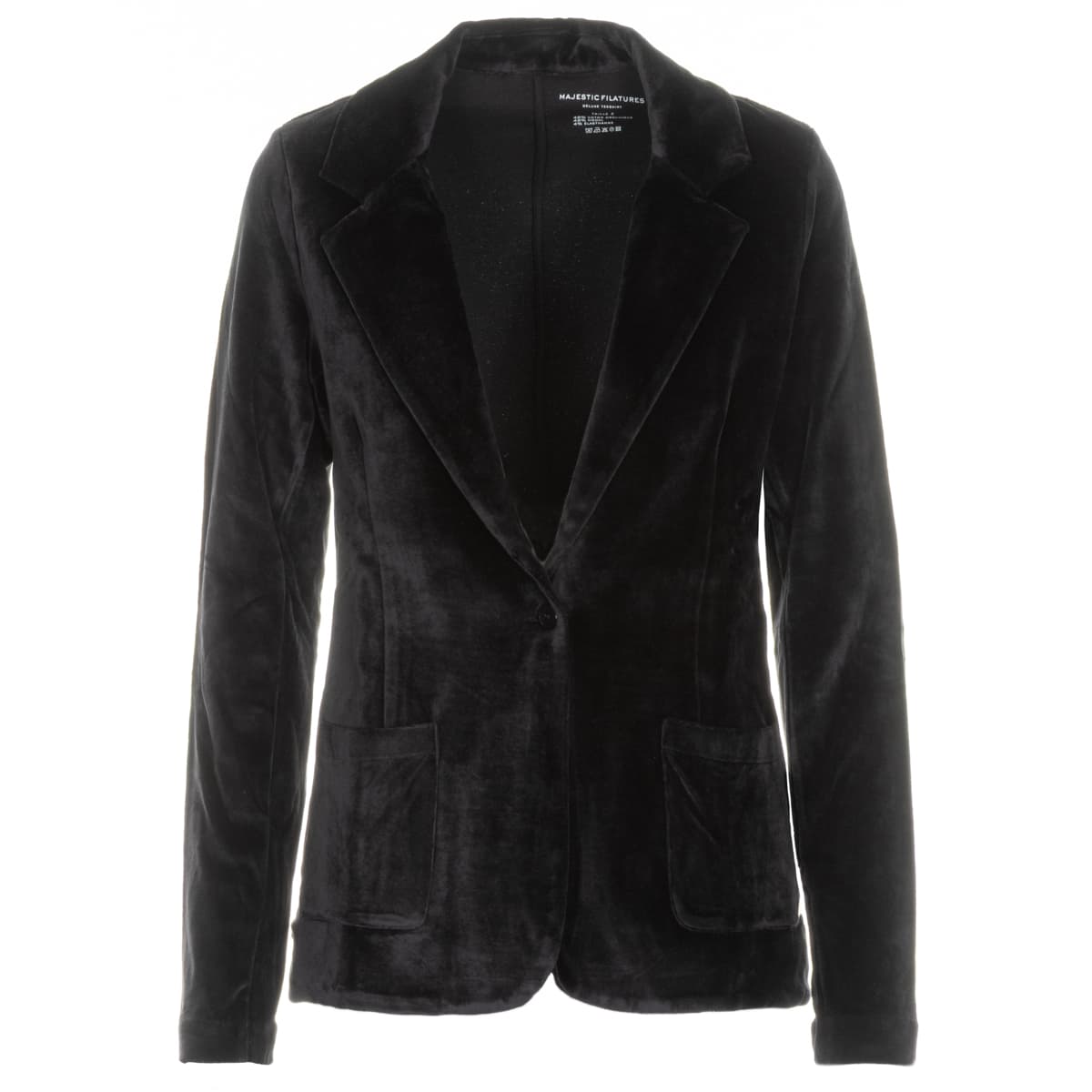 Soft Velour Women’s Blazer Black