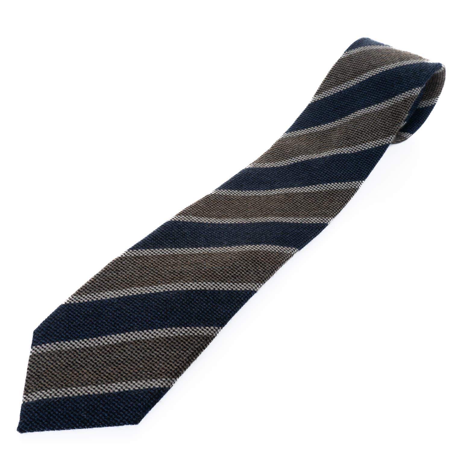 Wool Tie with Block Stripes