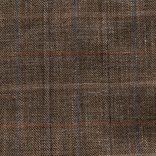 Check 38% wool, 31% silk, 31% linen