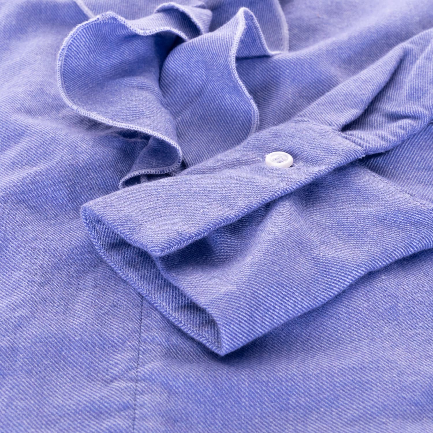 Cotton Blouse with Ruffle