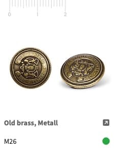 Metal button with the Oessing coat of arms, M26