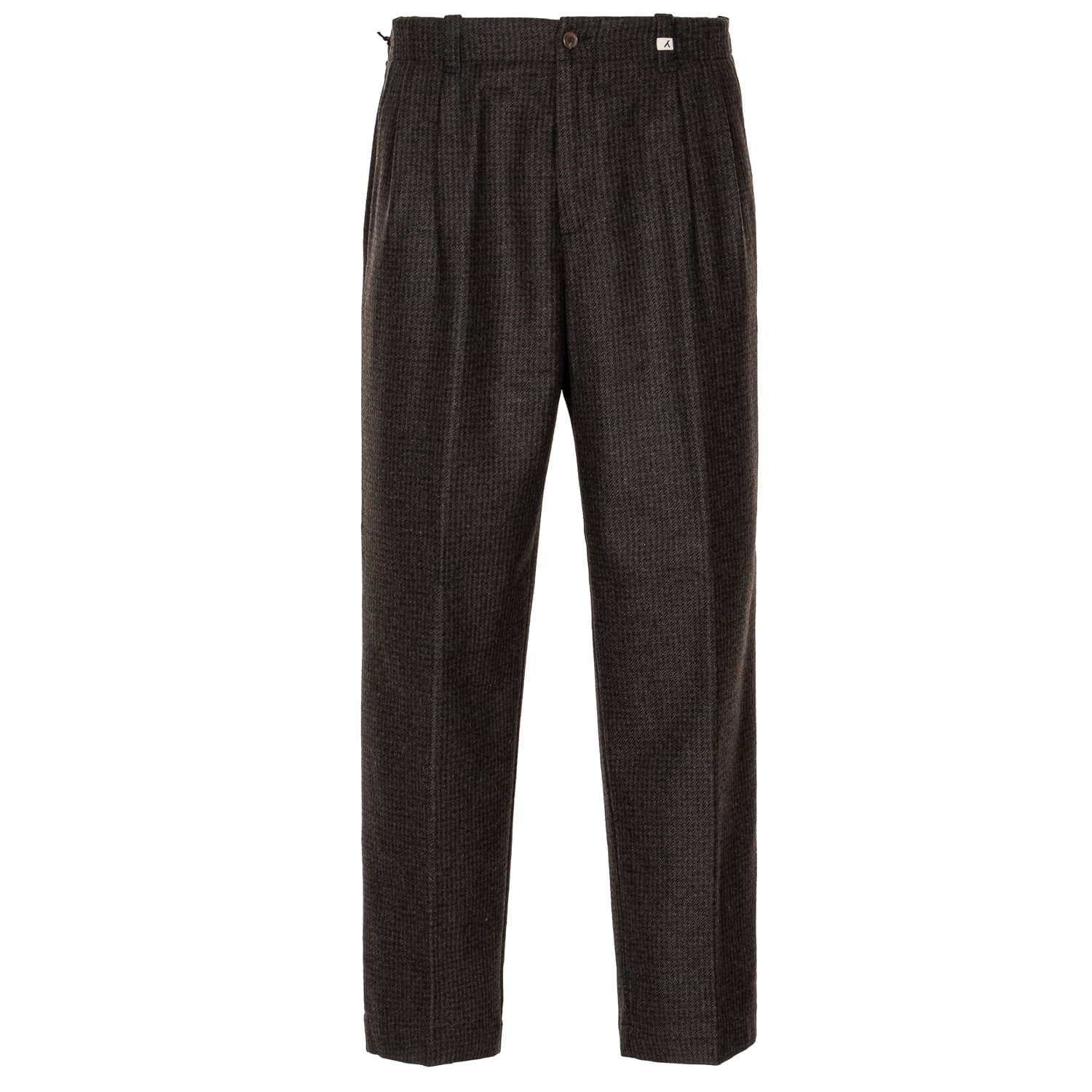 Wool-Blend Trousers Houndstooth