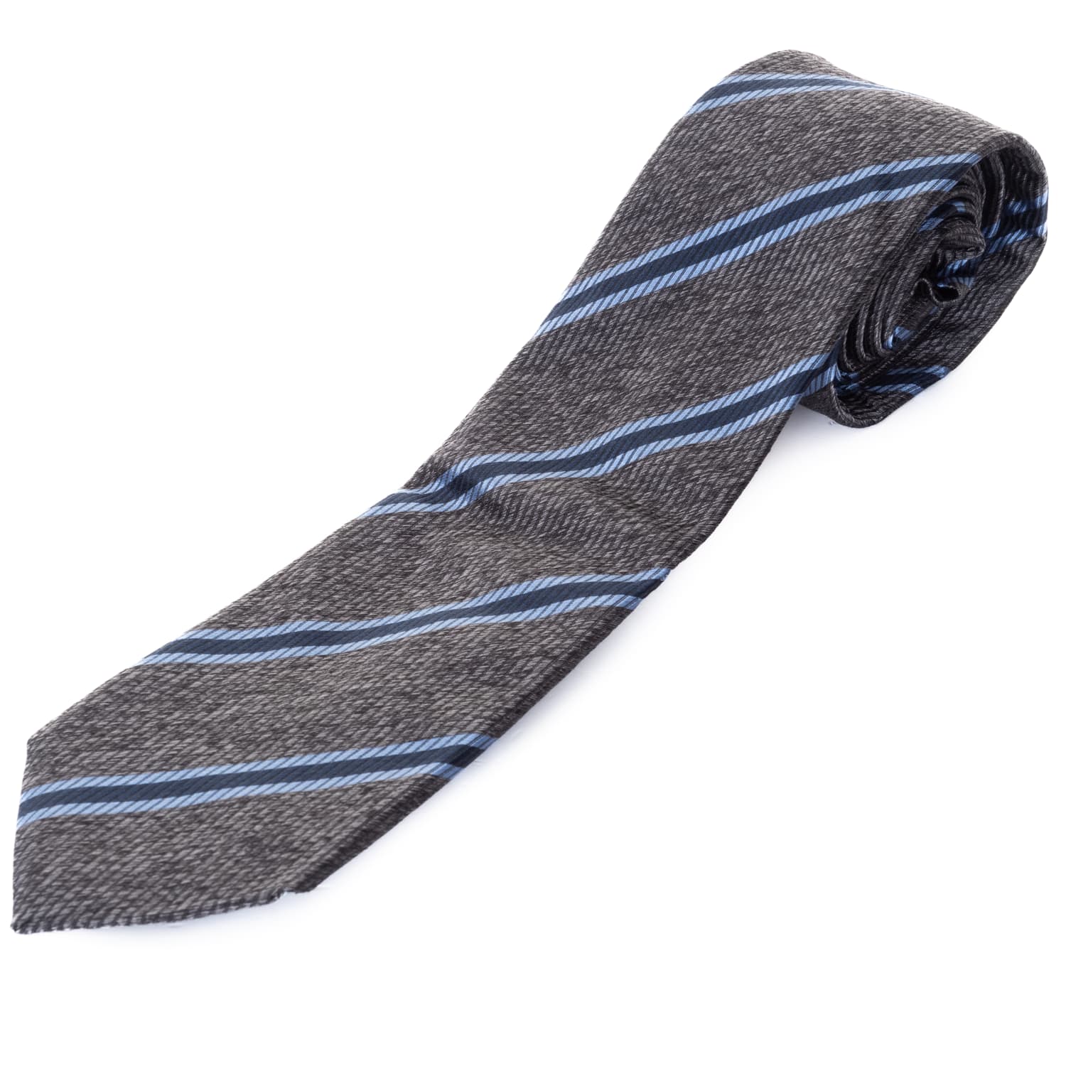 Tie Grey Blue Striped