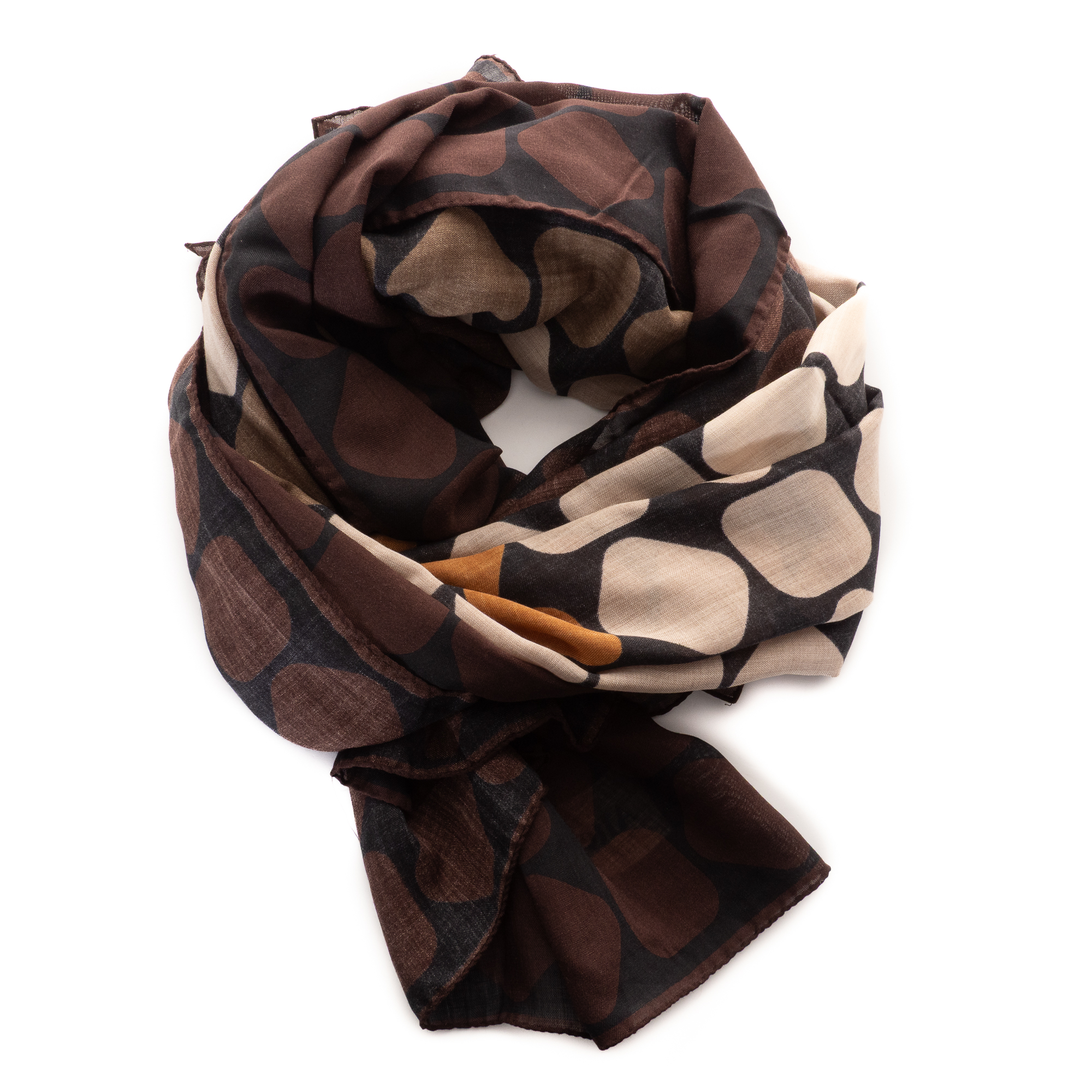 Wool Silk Scarf Blue