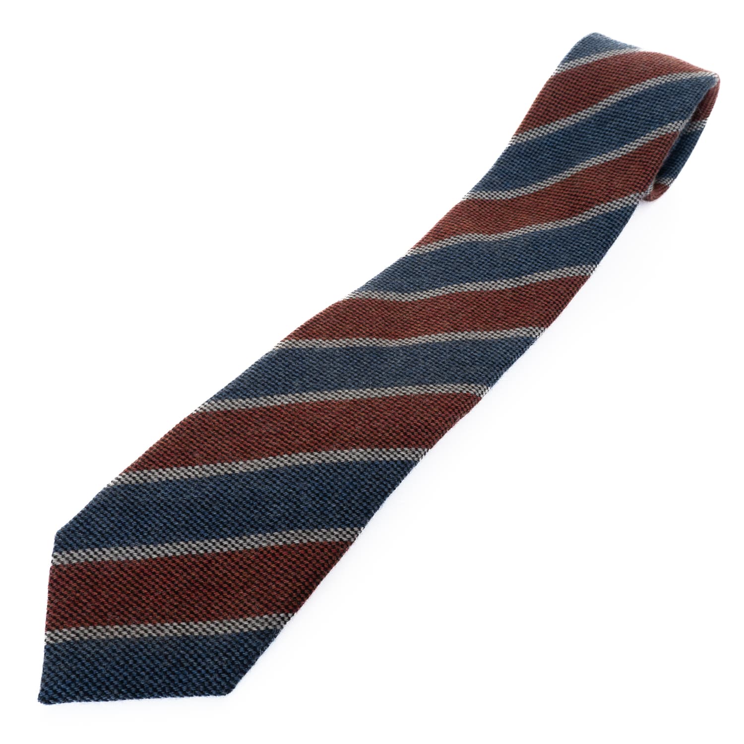 Wool Tie with Block Stripes