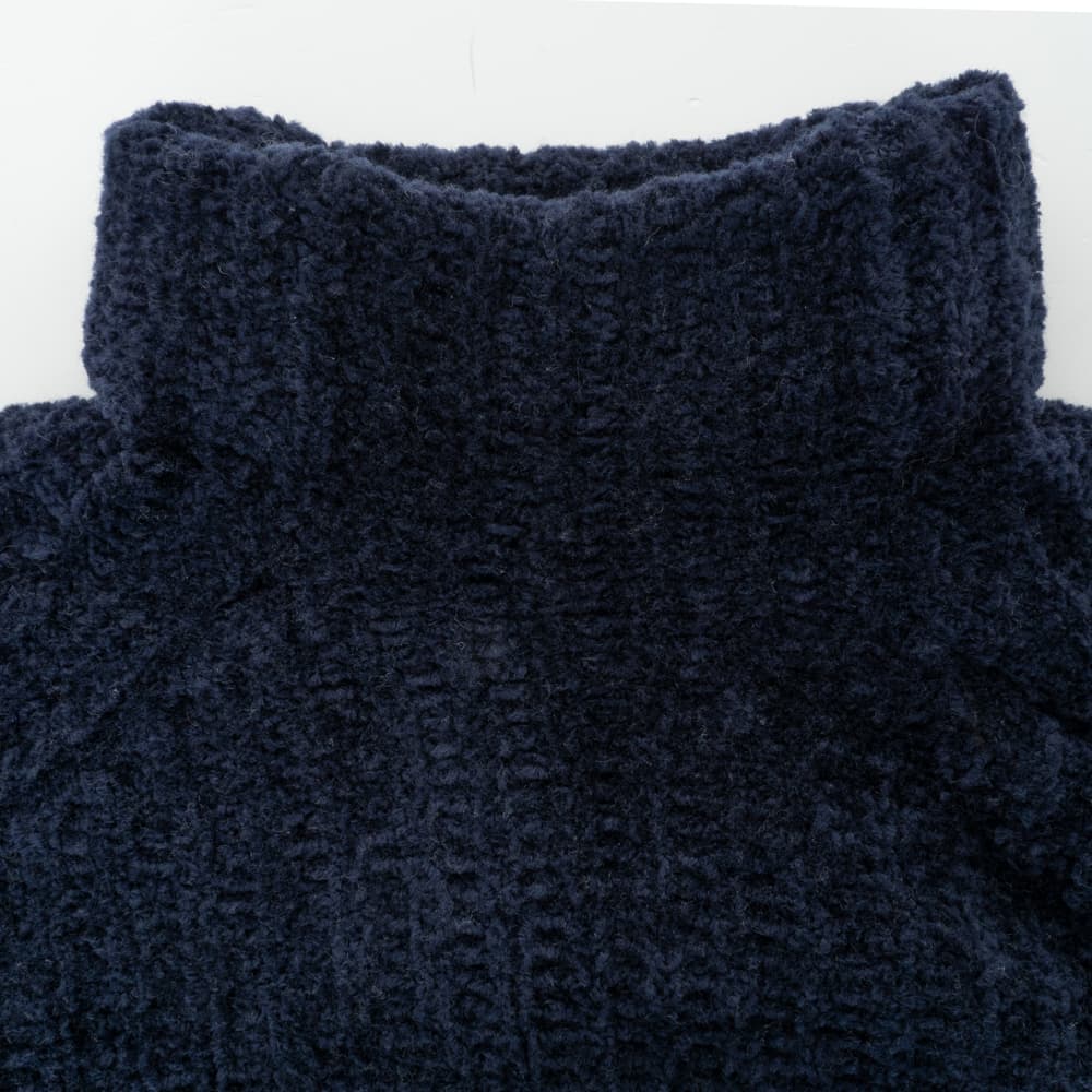 Bouclé Knit Turtleneck Sweater