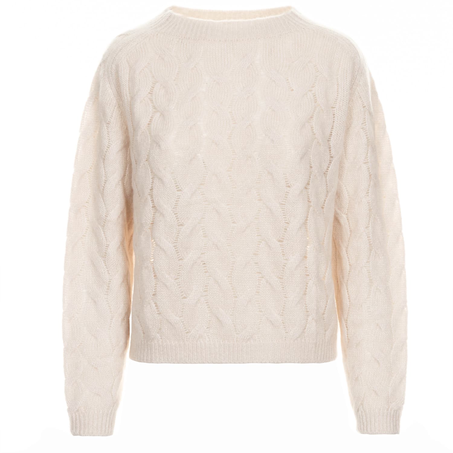 Knitted Jumper Cable Knit Cashmere-Silk Hemisphere-2034lx-17