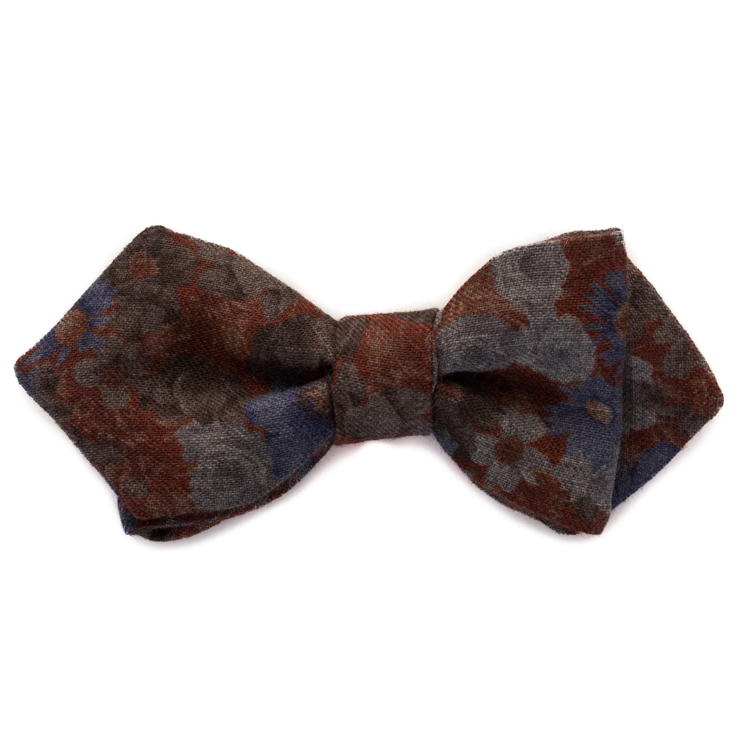 Bow Tie Blue-Brown Flowered