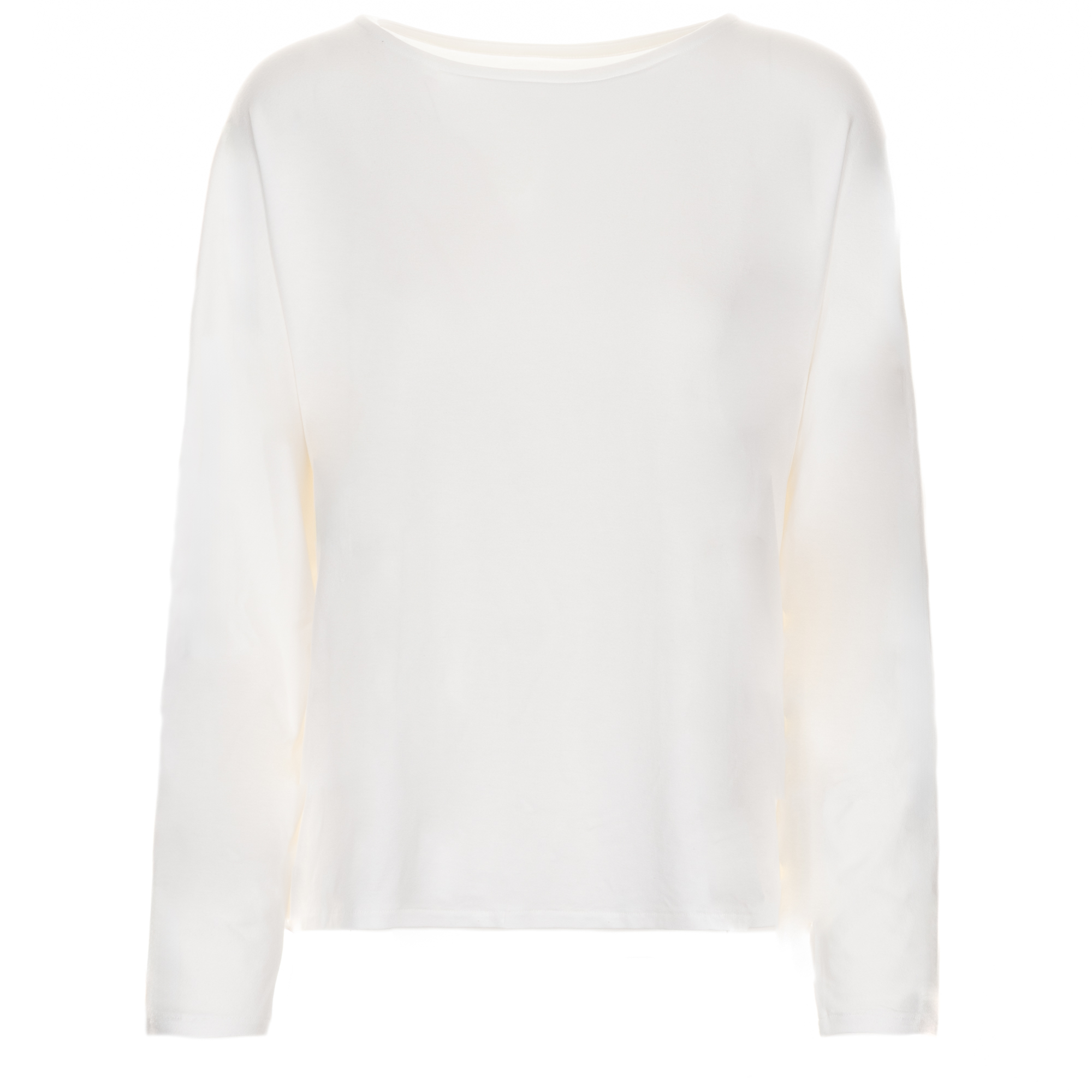 Long-Sleeve Sweater with Wide Sleeves White Long-Sleeve Sweater with Wide Sleeves White