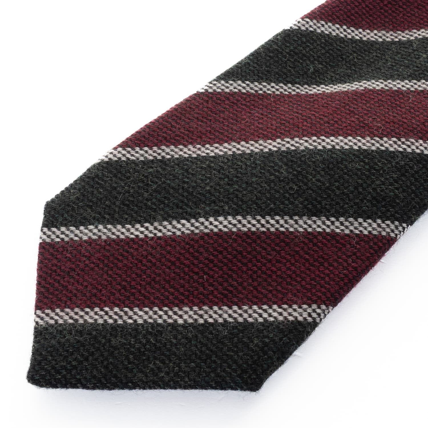 Wool Tie with Block Stripes