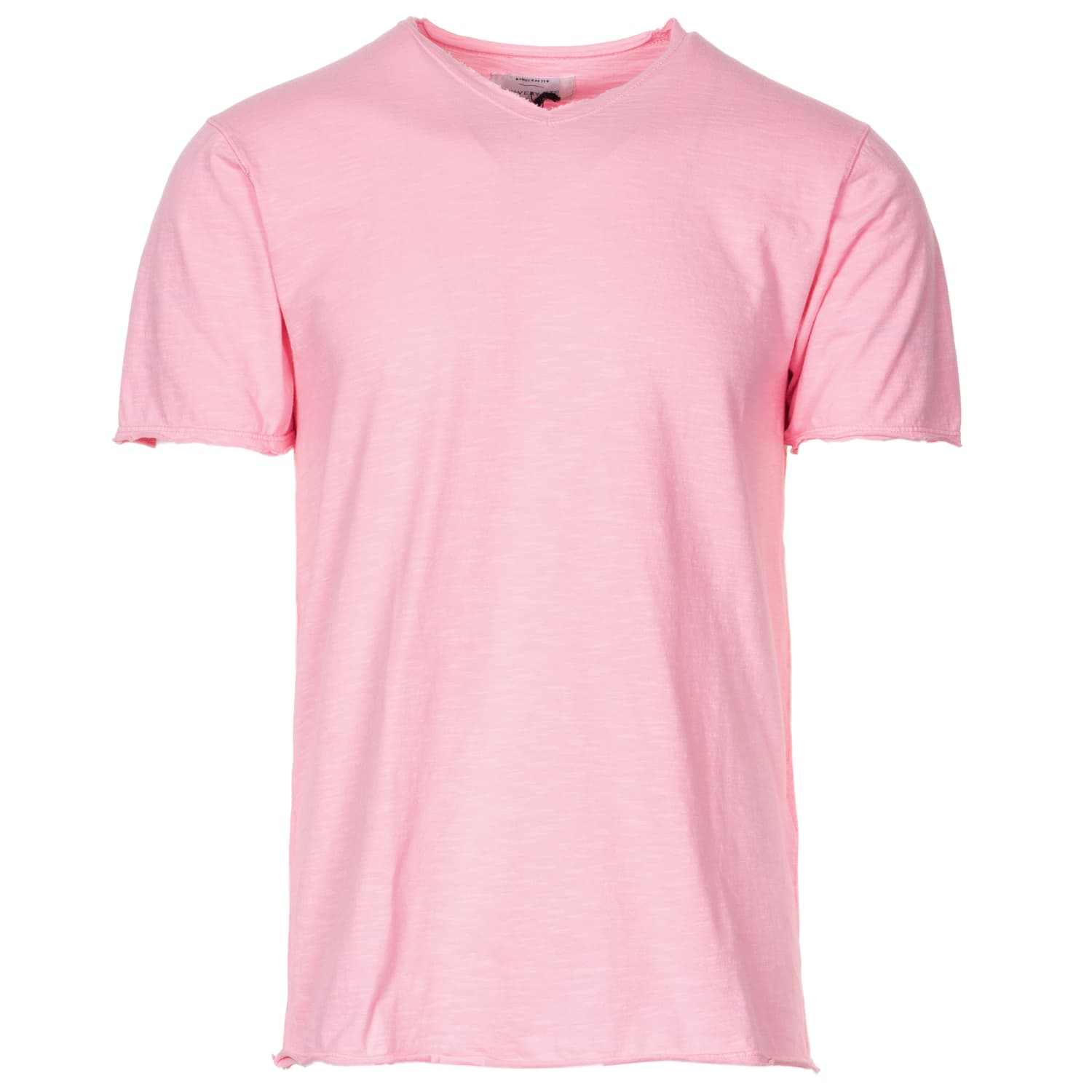 T-Shirt V-Neck Rollkante Flamingo