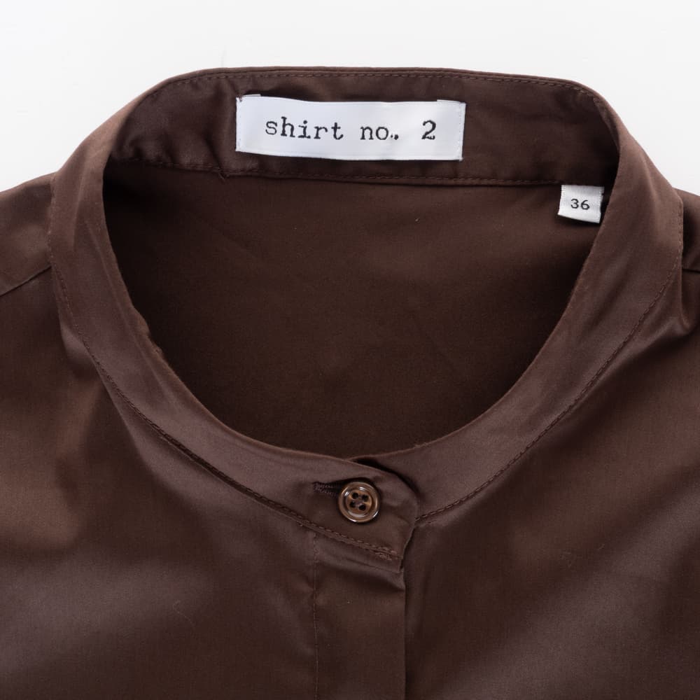 Blouse with Stand-up Collar