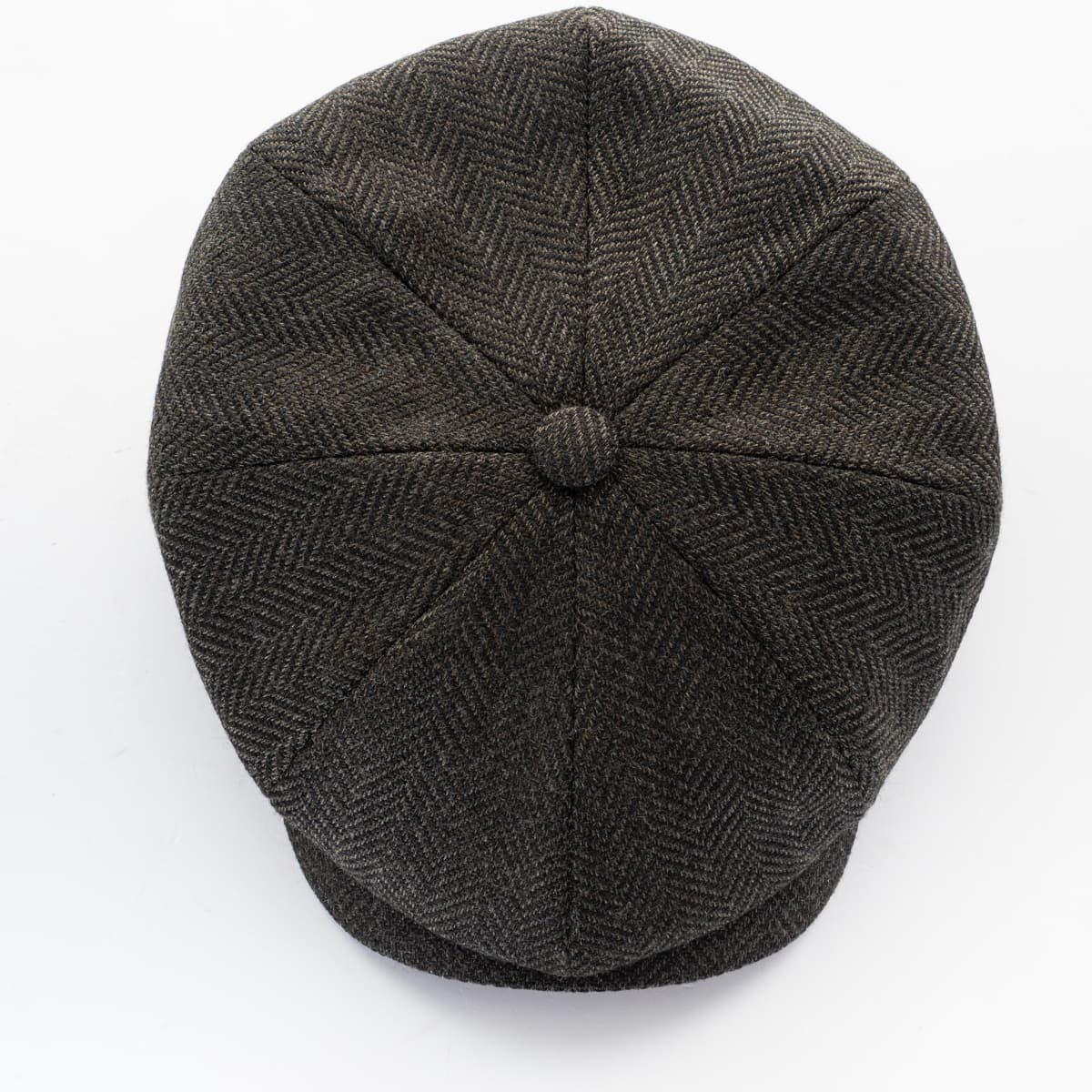 Newsboy Retro Cap Herringbone Olive