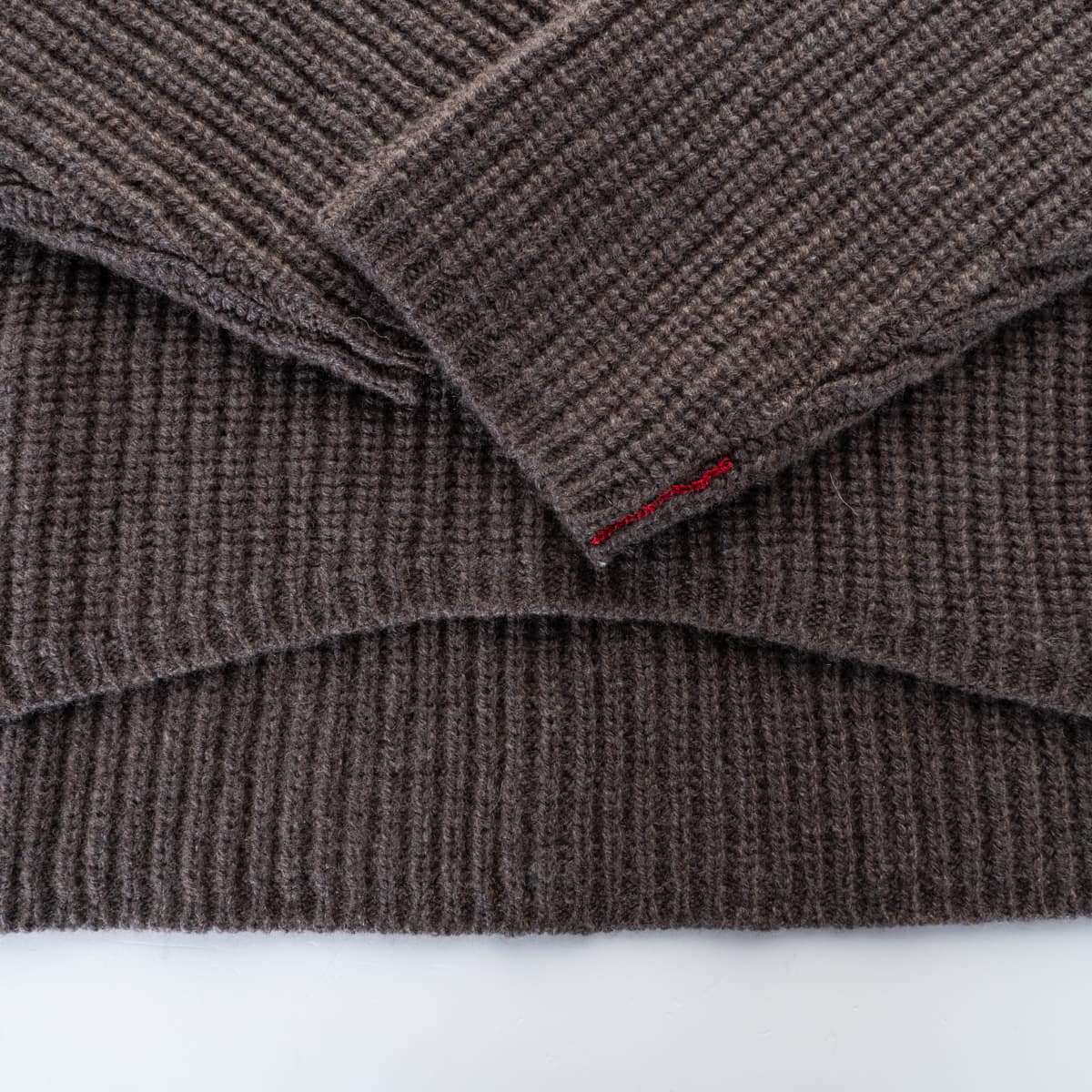 Brown cashmere turtleneck sweater