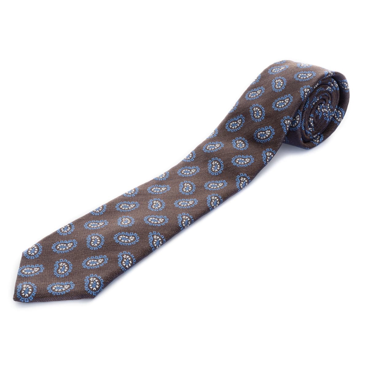 Tie Silk Paisley Brown