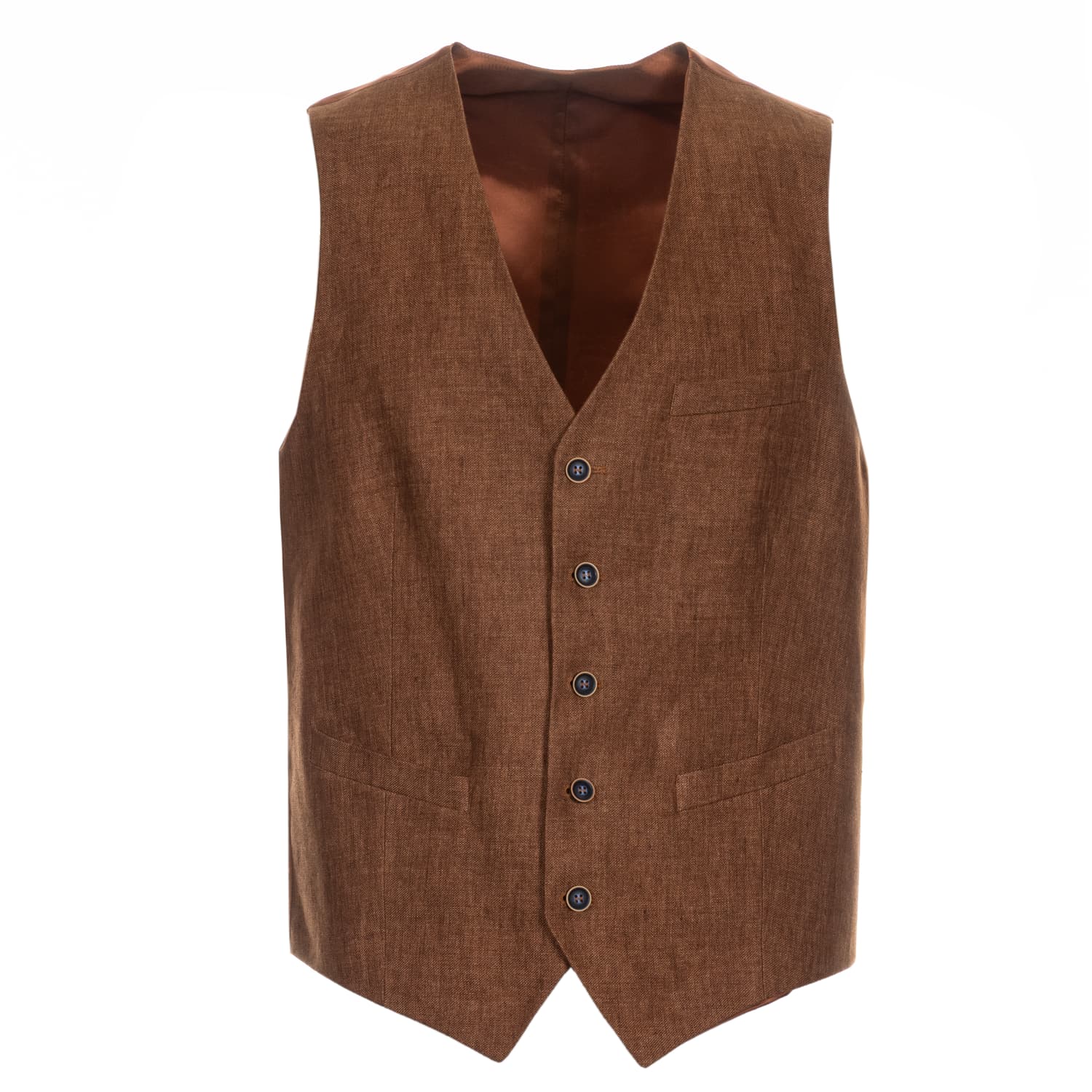 Linen Waistcoat 20 2657 Brown Linen Waistcoat 20 2657 Brown