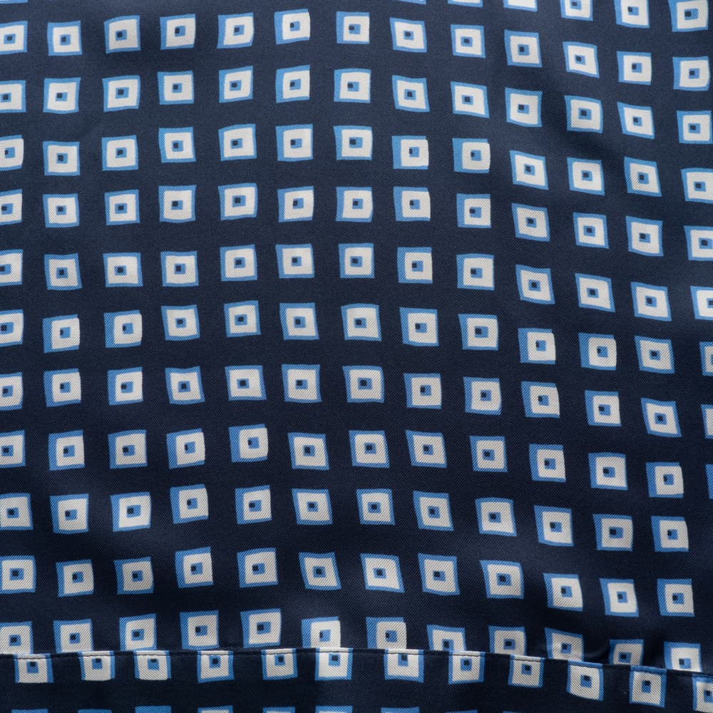 Silk Blouse with Geometric Pattern