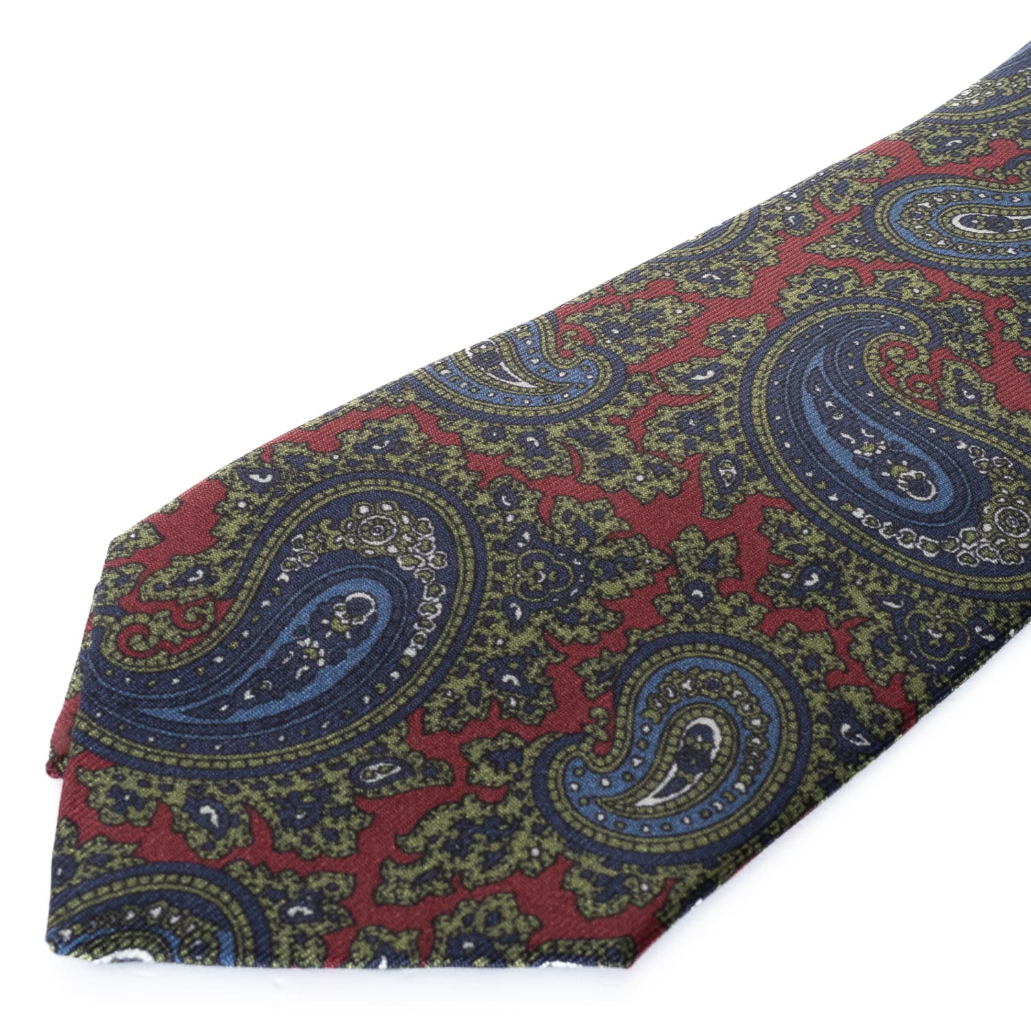 Silk Paisley Tie Carmine