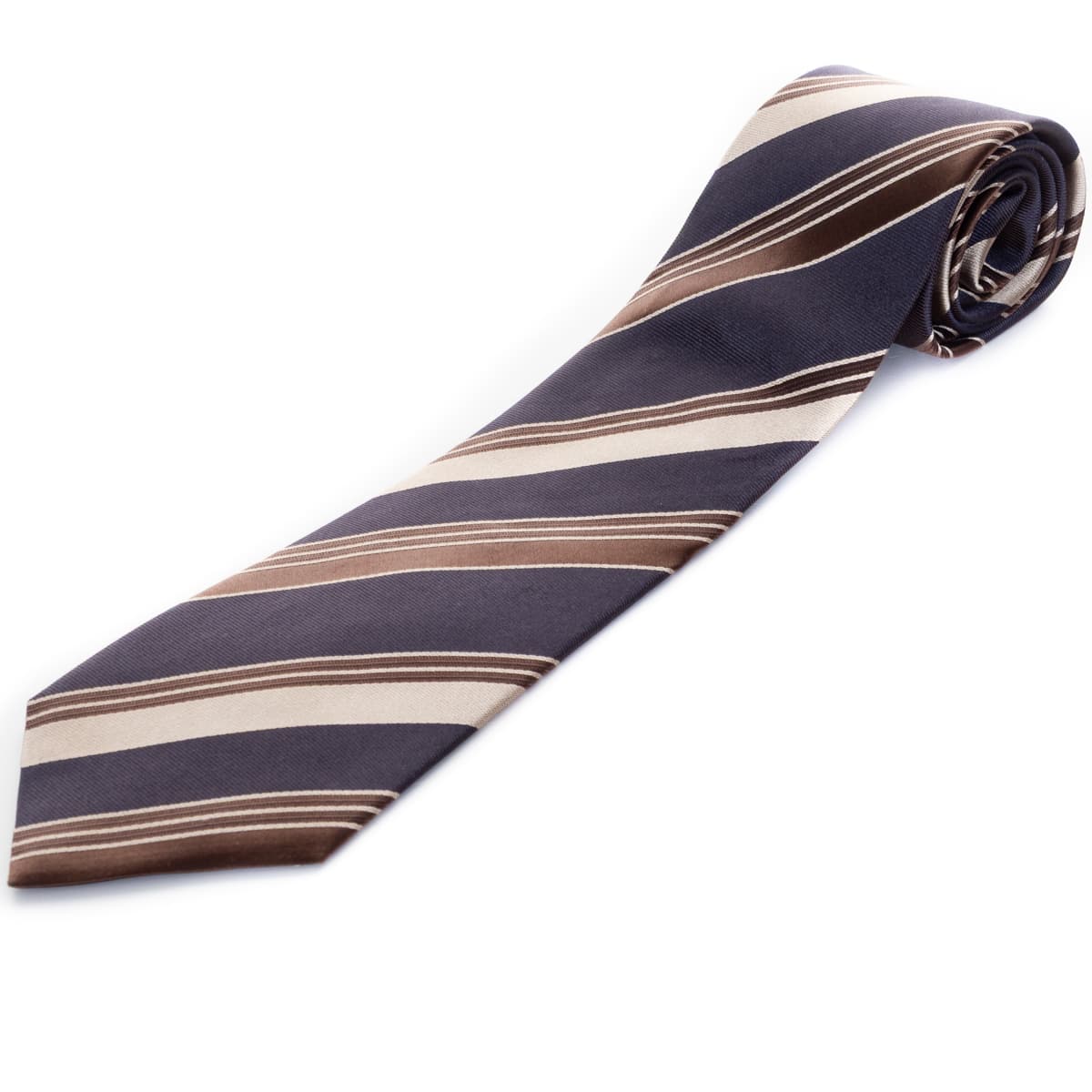 Eighty brown striped tie