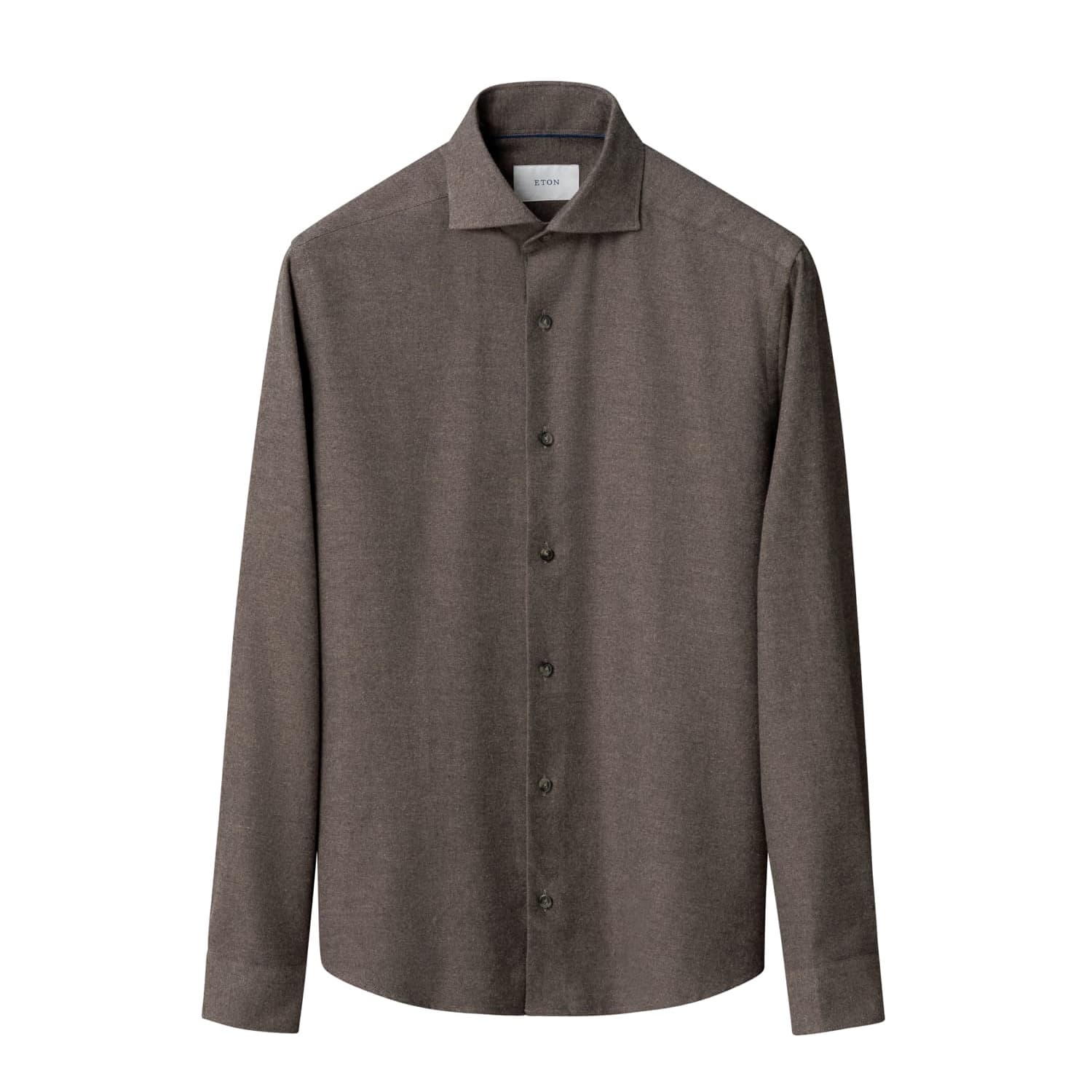 Solid Flannel Shirt Causal Fit