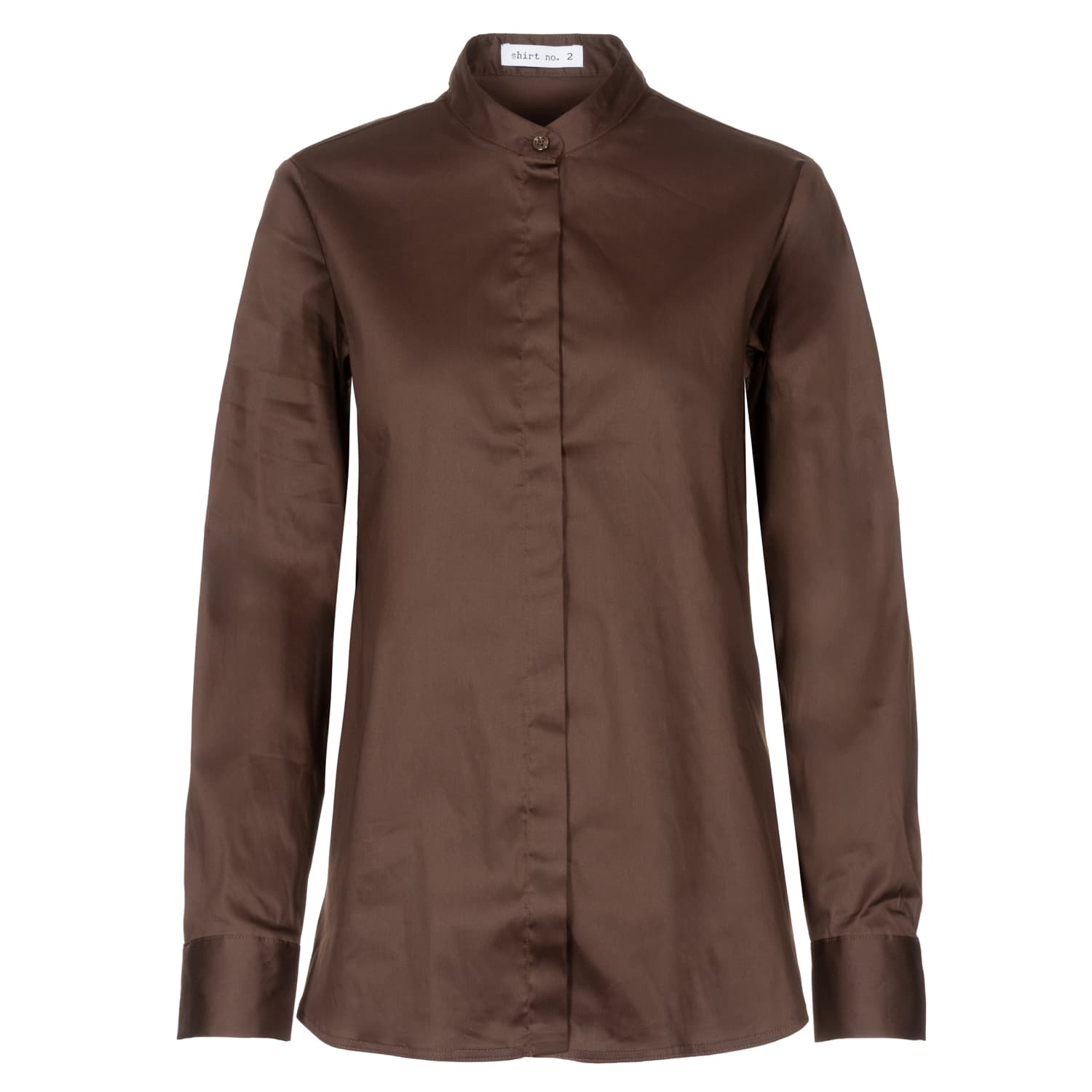Blouse with Stand-up Collar