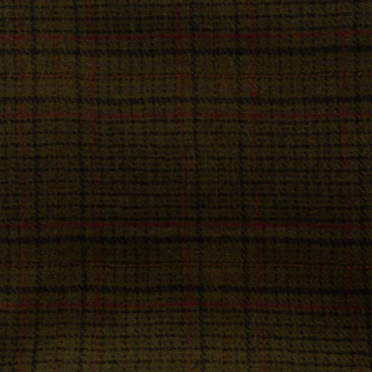 Scabal wool flannel check green