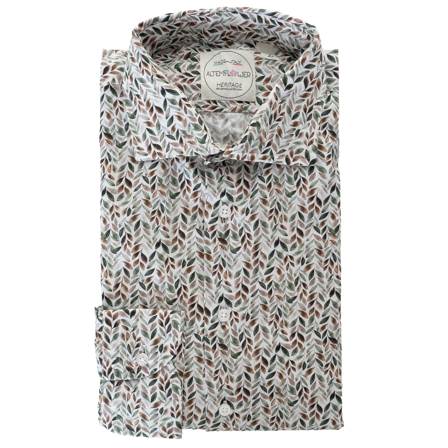 Shirt Positano Leaf Print