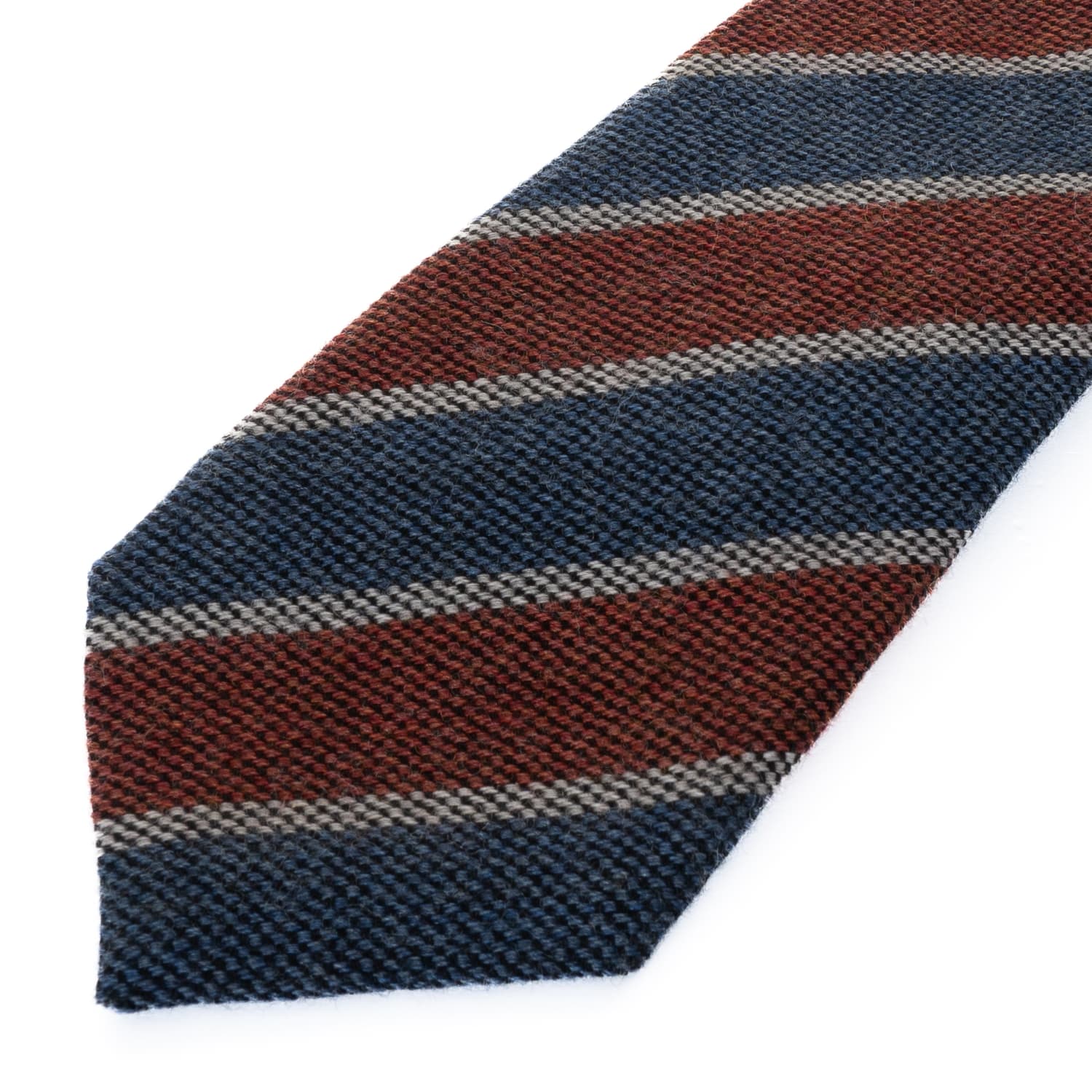 Wool Tie with Block Stripes